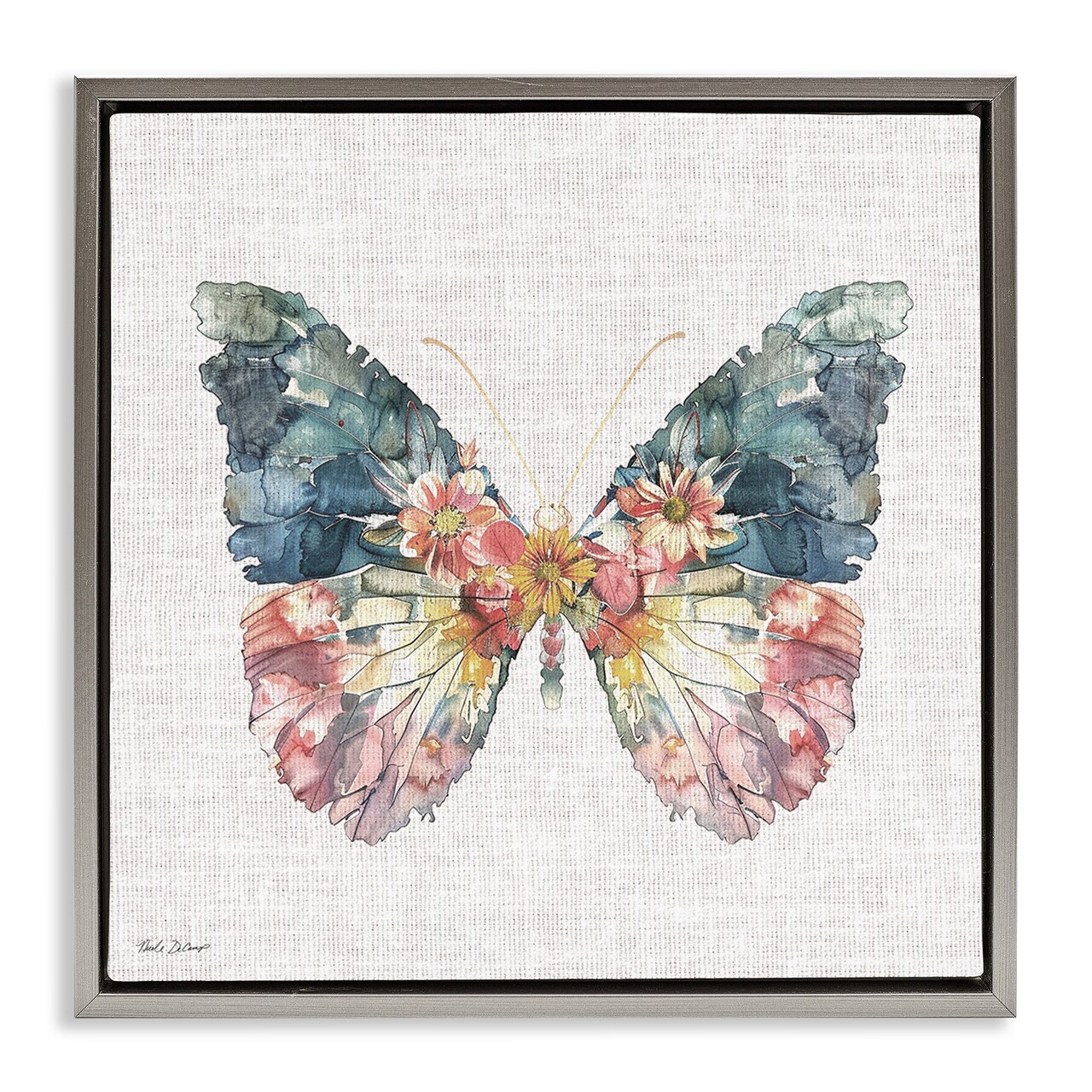Stupell Industries Floral Flight Butterfly Wings Floating Frame, design by Nicole DeCamp